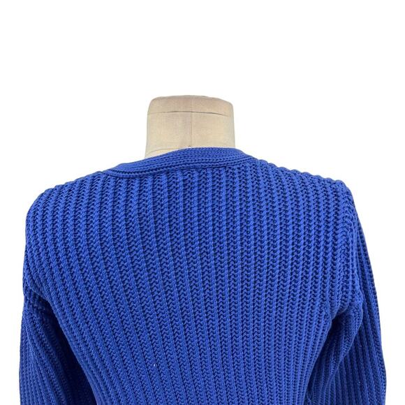 3.1 Phillip Lim Cardigan‎ Sweater Cotton Ribbed Knit Buttons Blue Size XS - Picture 10 of 14